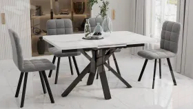 Стол обеденный Хэмптон Тип 1 белый мрамор