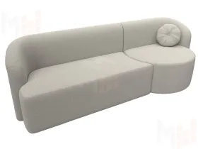 Диван прямой Лига-027 угол правый ( Амур бежевый )