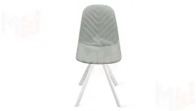 Стул Шерри К2 Белый матовый, Велюр Confetti Silver