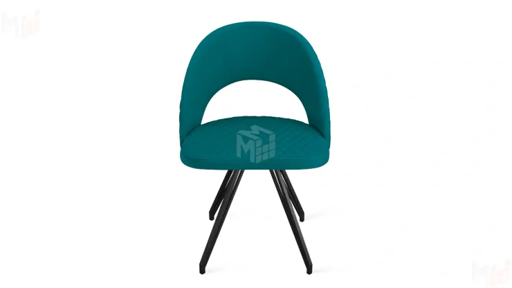 Стул Гэтсби К4  Черный муар, Велюр Confetti Izumrud