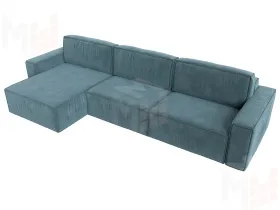 Диван угловой Прага Классик лонг левый угол ( Бирюзовый )