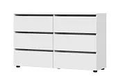 Комод Токио 6 ящика Белый текстурный 