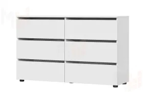 Комод Токио 6 ящика Белый текстурный 