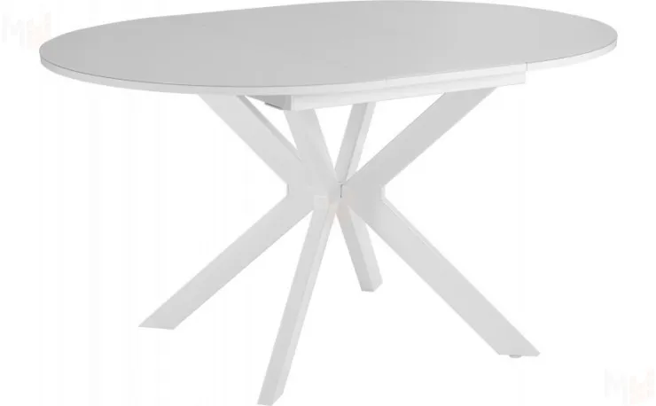 Стол раскладной стеклянный Вега Лофт D100 Белый