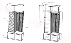Прихожая Бостон (МДФ белый глянец)
