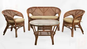 Комплект для террасы 02/15 с диваном и овальным столом