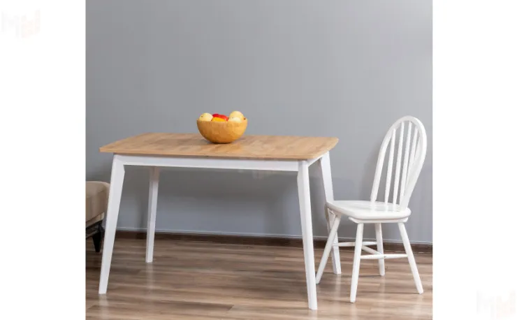 Стол обеденный раскладной VESTEROS 120 Дуб Навара/Белый