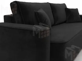 Диван прямой Лига-118 НПБ ( SEVEN 35 черный )