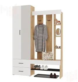 Прихожая Домино (крафт золотой/белый)