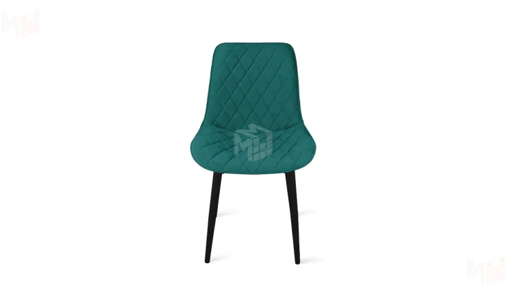 Стул OSCAR Черный муар, Велюр L006 бирюзовый