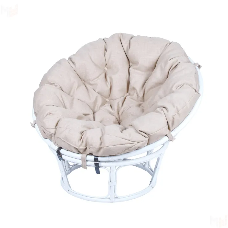 Кресло Папасан 23/01 с бежевой подушкой