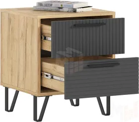 Тумба прикроватная Флэш (дуб крафт/браш мени грин) 2 шт