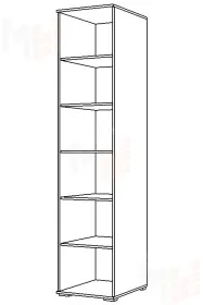 Пенал Ненси (венге/белый глянец)