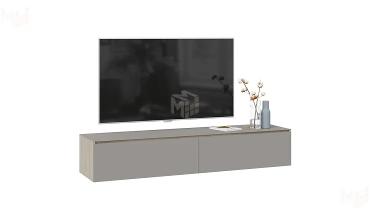 Тумба ТВ Глосс - ТД 319.03.11  Баттл Рок, Стекло Светлый Stone(St)