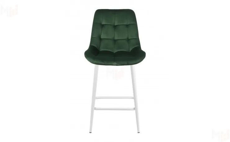 Полубарный поворотный стул Эйден Confetti deep forest/белый