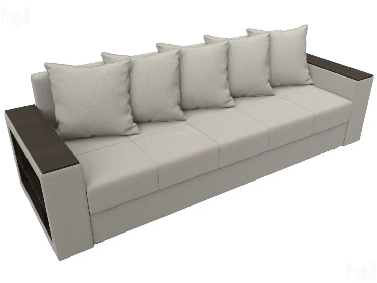 Диван прямой Дубай Лайт полки слева ( Бежевый )