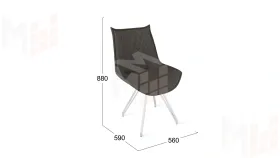 Стул Фэнди К4  Белый матовый, Велюр Confetti Stone