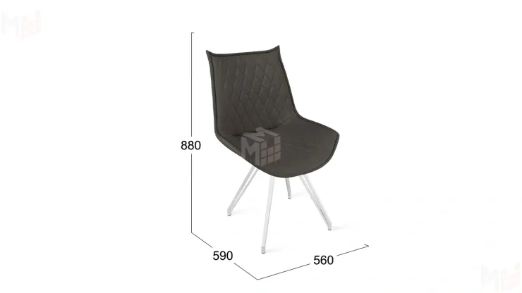 Стул Фэнди К4  Белый матовый, Велюр Confetti Stone