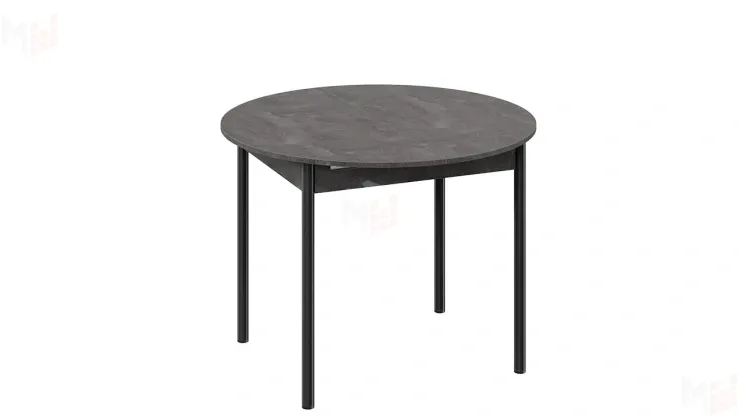 Стол обеденный раздвижной Терра Черный, Железный камень