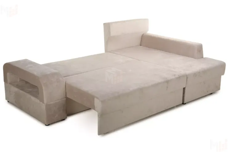 Диван угловой Марго Бежевый Правый Велюр