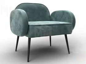 Кресло Лига-086 ( велюр NUVOLA 73 серо-бирюзовый )