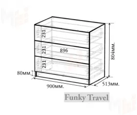 Детская комната Фанки Тревел, композиция №1
