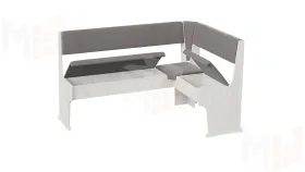 Кухонный уголок Рио Дуб крафт белый, Микровелюр Duna Steel