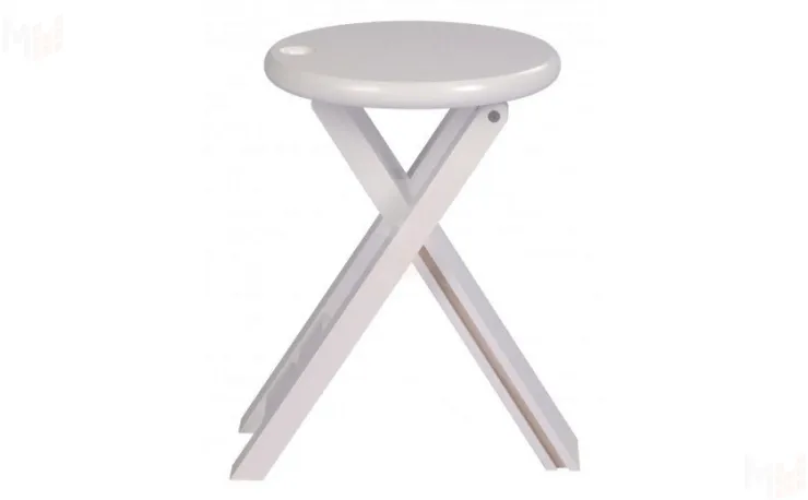 Табурет складной деревянный Оливия Белая эмаль