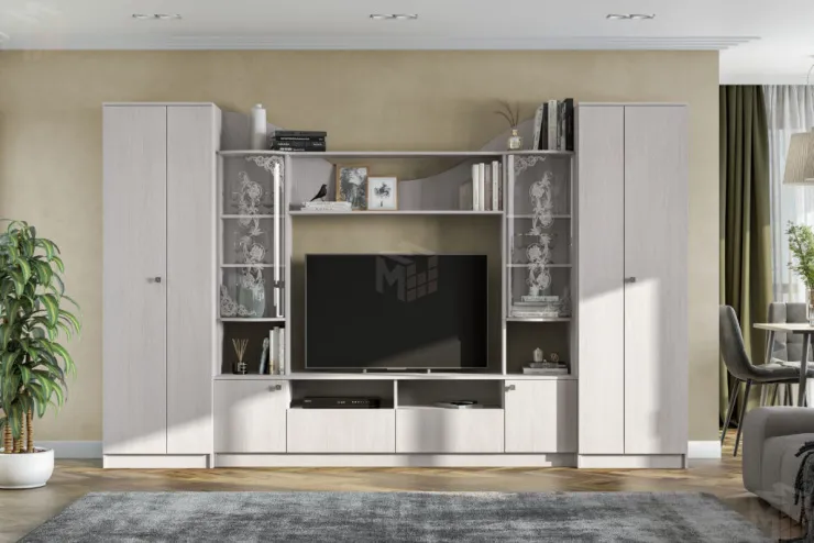 Гостиная МГС 8 исп 1 Ясень анкор светлый