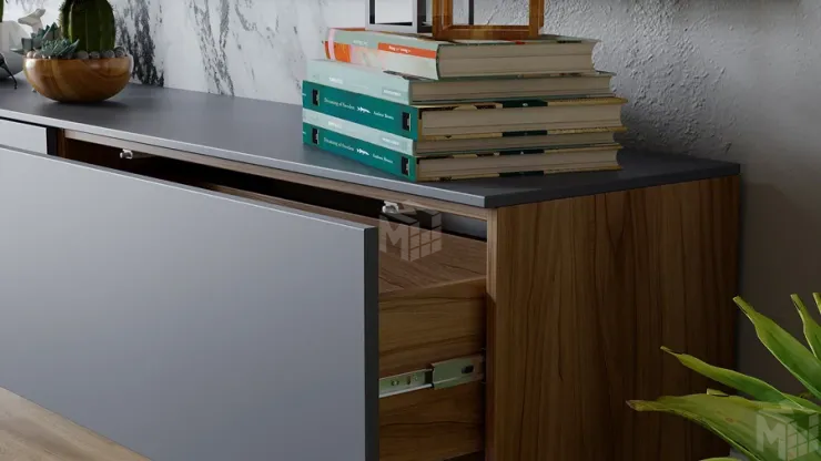 Тумба ТВ Порто - ТД-393.03.11 Яблоня Беллуно, Графит софт