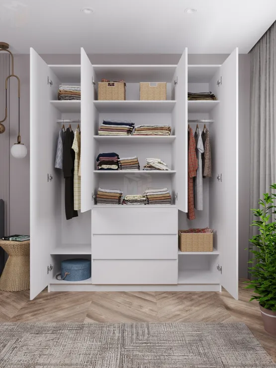 Шкаф Мори 1600.1 белый