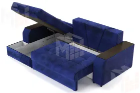 Угловой диван-кровать Лас-Вегас Синий левый