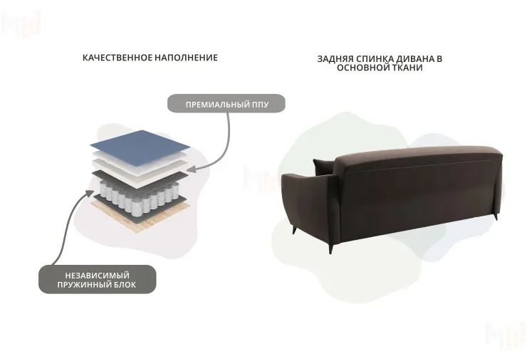 Диван-книжка Лига-095 НПБ ( SEVEN 727 коричневый )