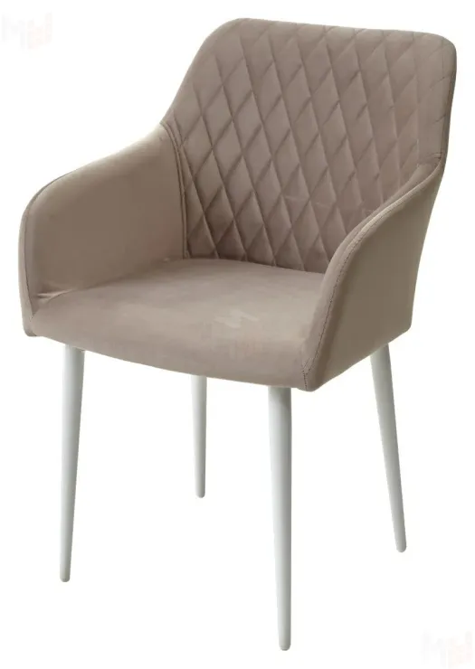 Стул BRANDY-X Латте велюр / Белый каркас