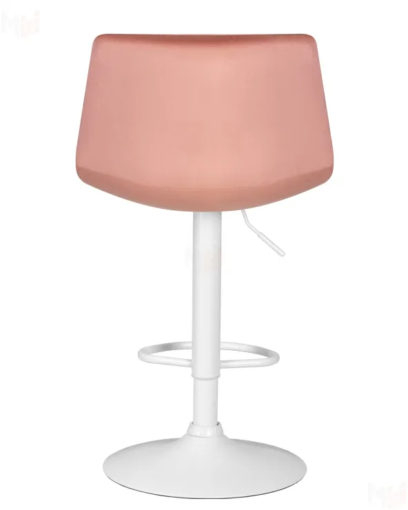 Стул барный DOBRIN TAILOR WHITE (пудрово-розовый велюр (MJ9-32))