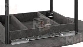 Стол обеденный раздвижной Терра Черный, Железный камень