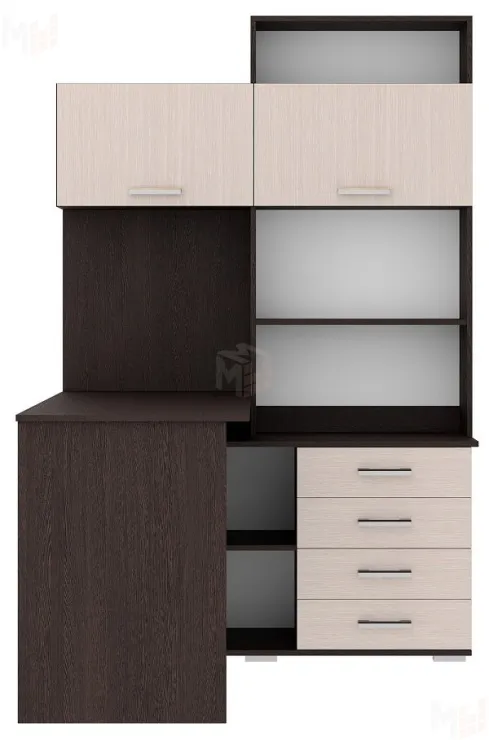 Компьютерный стол ПКС-11 Дуб Венге цаво - Дуб Белфорт