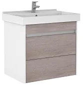 Тумба подвесная под умывальник "Fest 60" Uno с двумя ящиками В2 Домино