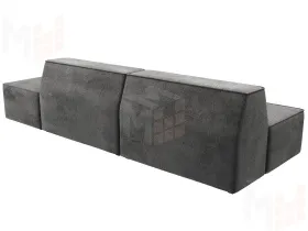 Диван прямой модульный Монс Модерн правый ( TOWER 10 серый )