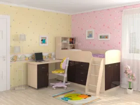 Кровать чердак Дюймовочка-1