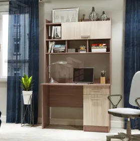 Компьютерный стол ПКС-2 (ясень шимо темный/светлый)