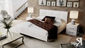 Кровать c мягкой обивкой тип 1 «Элис»