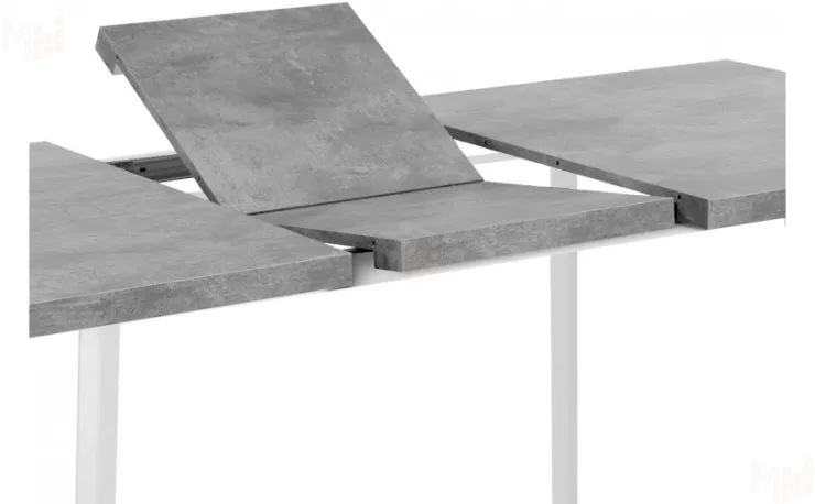 Стол раскладной Лаки Лофт 140 Бетон/Белый