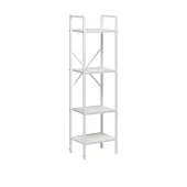 Стеллаж Leset Стилвуд 14 узкий, 4 полки (Белый/Белый)