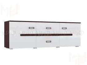Тумба ТВ Ким (венге/белый глянец)
