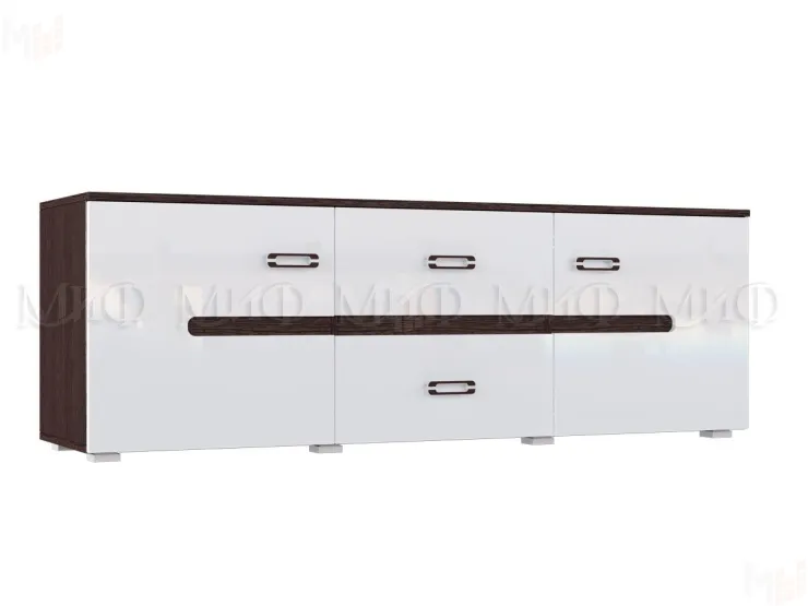 Тумба ТВ Ким (венге/белый глянец)