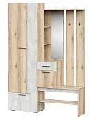 Прихожая Фаворит 1 Дуб Делано/Цемент Светлый