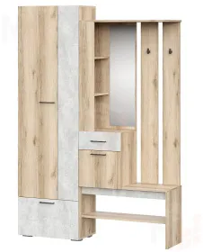 Прихожая Фаворит 1 Дуб Делано/Цемент Светлый