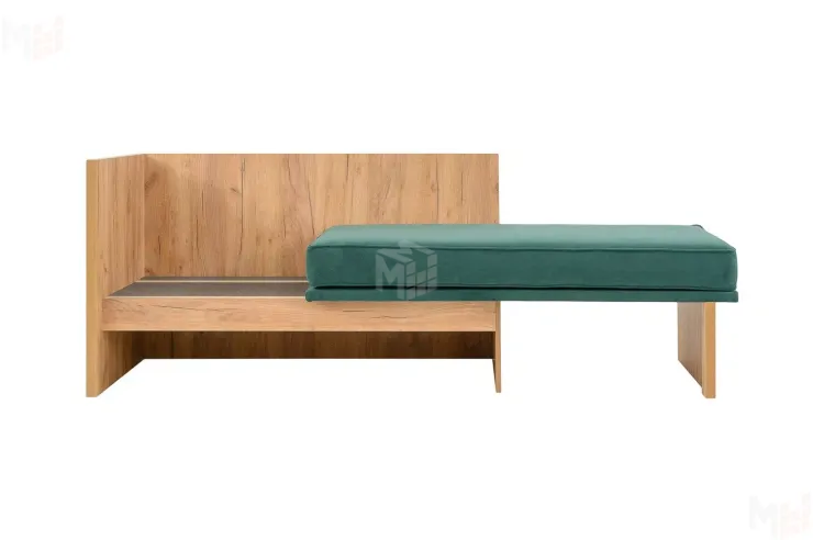 Кушетка Хилтон на пружинном блоке Зеленый