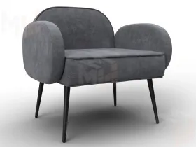 Кресло Лига-086 ( велюр BRUT 16 темно-серый )